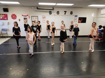 students in dance class